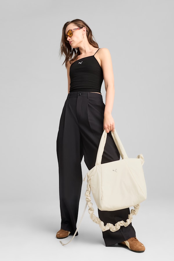 WARDROBE Essentials Ribbed Tank Top Women, PUMA Black, extralarge