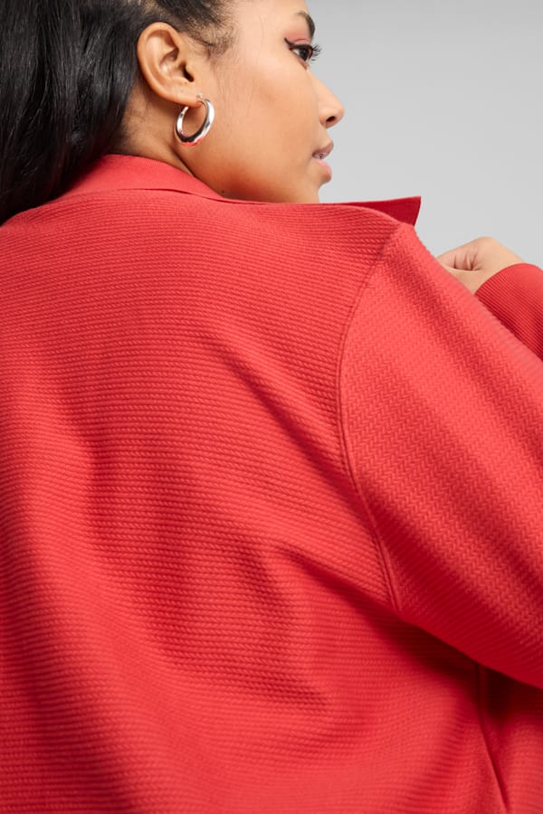 PREMIUM Essentials Knitted Cardigan Women, Red Fire, extralarge