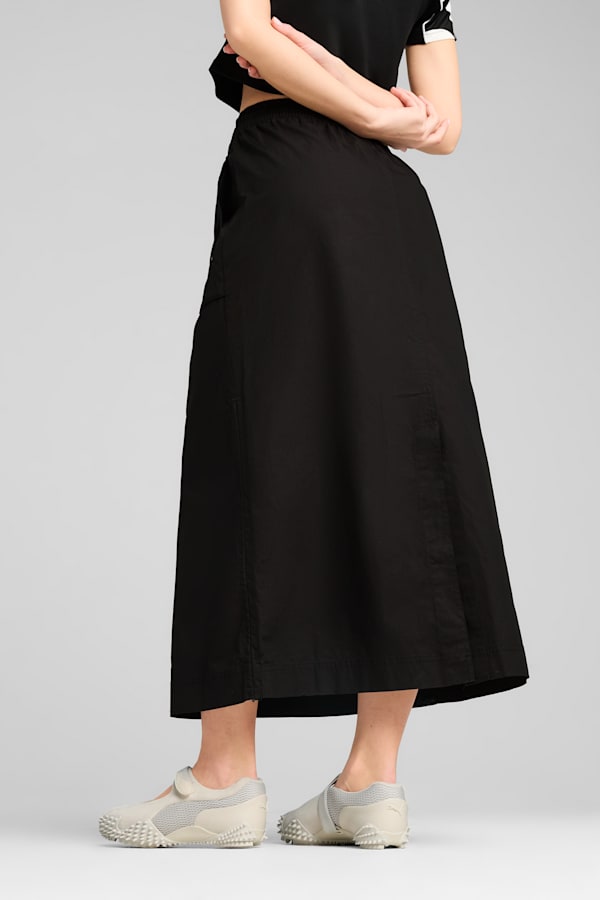 FUTURE.PUMA.ARCHIVE Zip-Off Maxi Woven Skirt Women, PUMA Black, extralarge