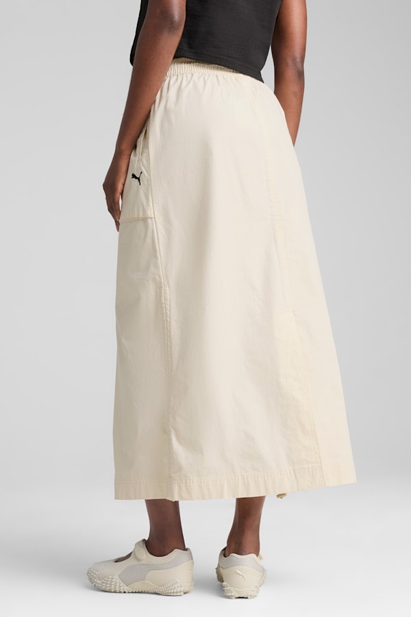 FUTURE.PUMA.ARCHIVE Zip-Off Maxi Woven Skirt Women, Alpine Snow, extralarge