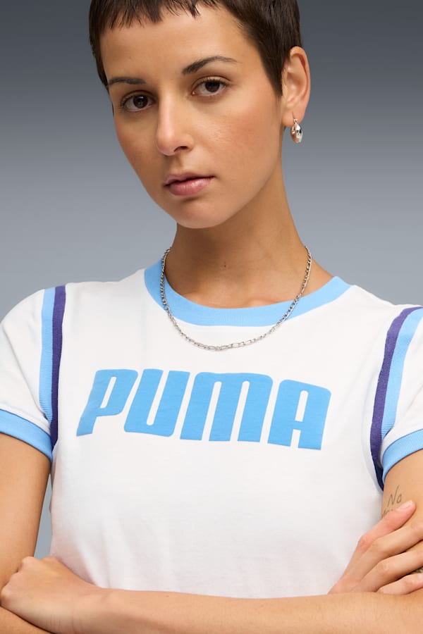 FUTURE.PUMA.ARCHIVE Graphic Baby Tee Women, PUMA White, extralarge