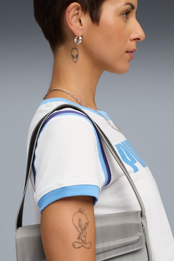 FUTURE.PUMA.ARCHIVE Graphic Baby Tee Women, PUMA White, extralarge