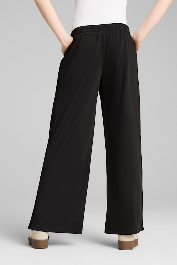 WARDROBE Essentials Low Rise Popper Pants Women, PUMA Black, extralarge