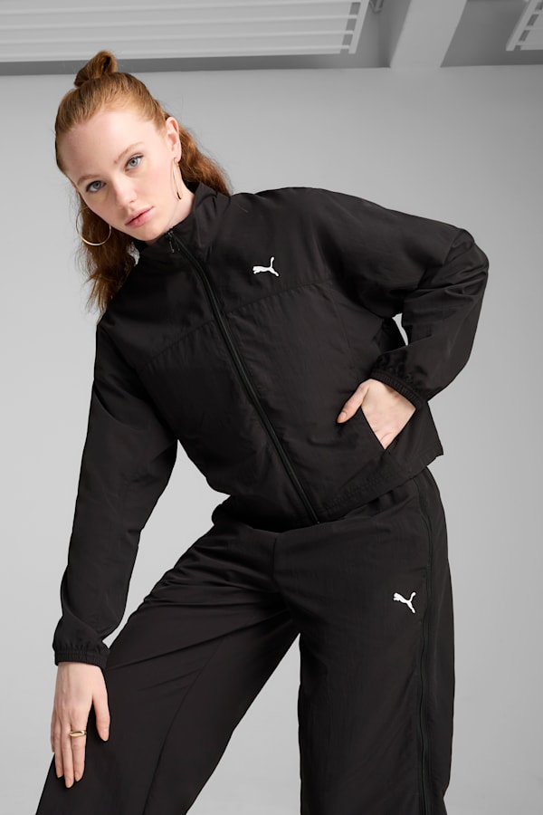 DARE TO Oversized Zip-Off Woven Jacket Women, PUMA Black, extralarge