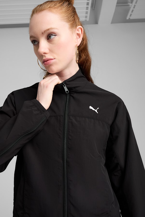 DARE TO Oversized Zip-Off Woven Jacket Women, PUMA Black, extralarge