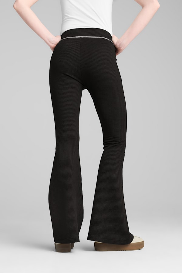 DARE TO Textured Flared Leggings Women, PUMA Black, extralarge