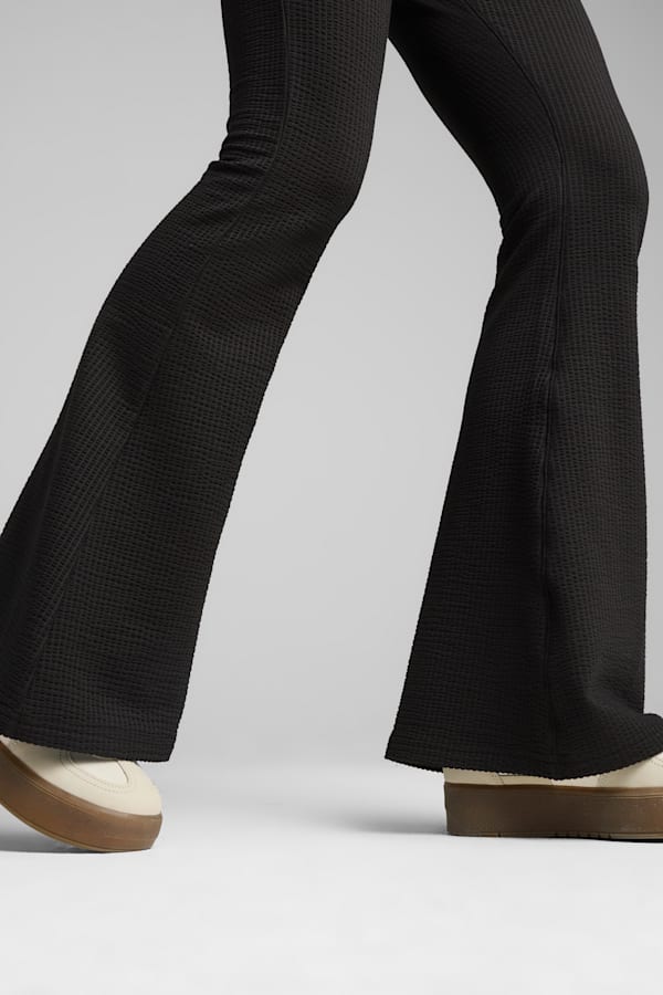 DARE TO Textured Flared Leggings Women, PUMA Black, extralarge