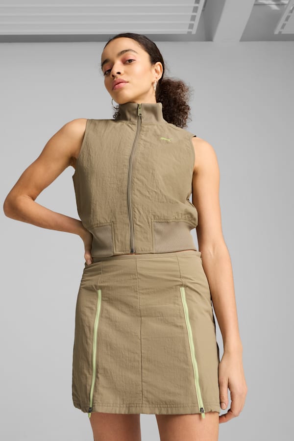 DARE TO Full-Zip Woven Vest Women, Velvet Moss, extralarge