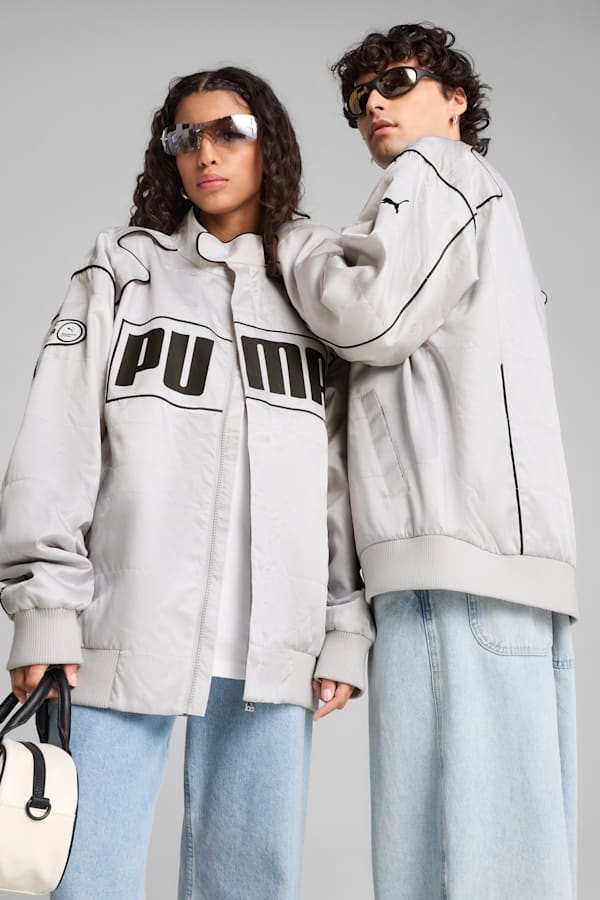 Relaxed Racer Jacket Unisex, Glacial Gray, extralarge