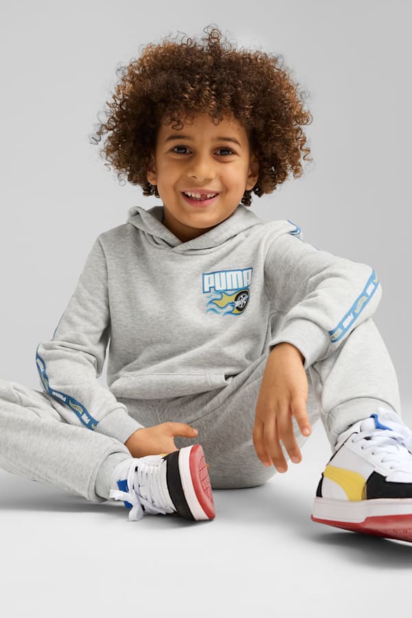 PUMA x HOT WHEELS™ Hoodie Kids, Light Gray Heather, extralarge-GBR