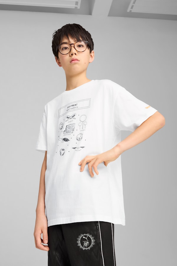 PUMA x HARRY POTTER Relaxed Graphic Tee Youth, PUMA White, extralarge-GBR