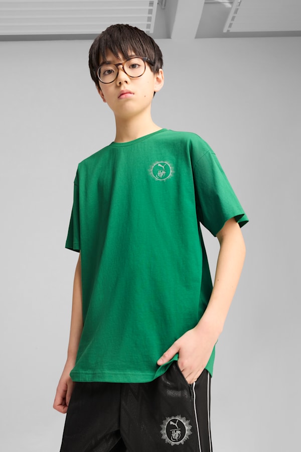 PUMA x HARRY POTTER Relaxed Graphic Tee Youth, Archive Green, extralarge-GBR