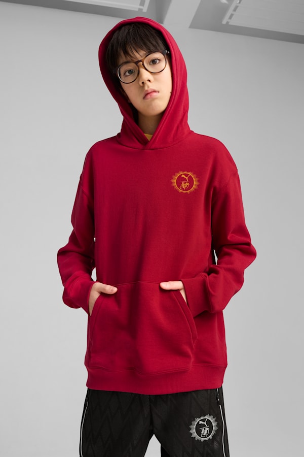 PUMA x HARRY POTTER Relaxed Hoodie Youth, Dark Crimson, extralarge-GBR