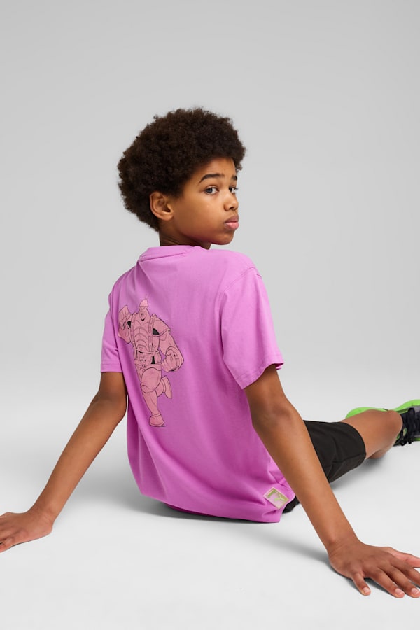 PUMA x TMNT Relaxed Graphic Tee Youth, Wild Berry, extralarge-GBR