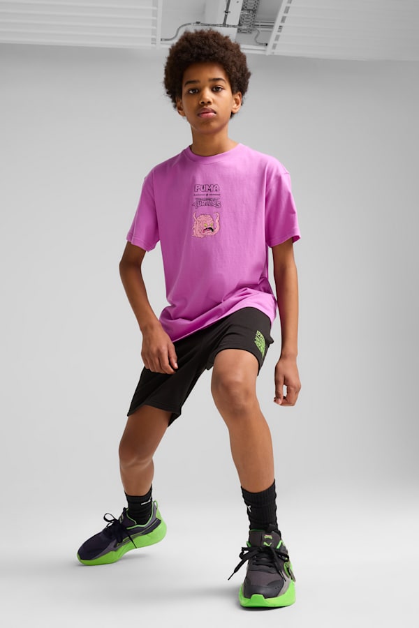 PUMA x TMNT Relaxed Graphic Tee Youth, Wild Berry, extralarge-GBR