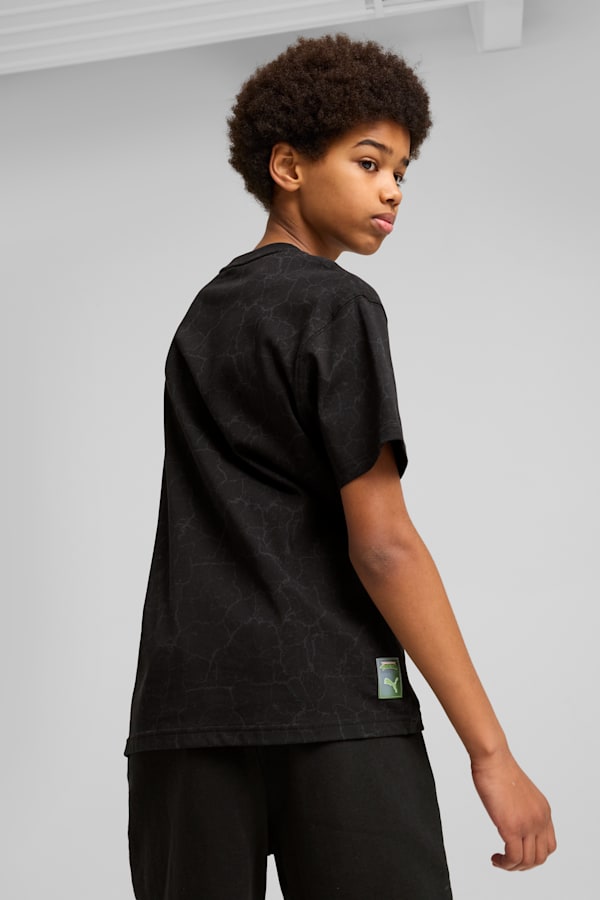 PUMA x TMNT Relaxed All-Over Print Tee Youth, PUMA Black, extralarge-GBR