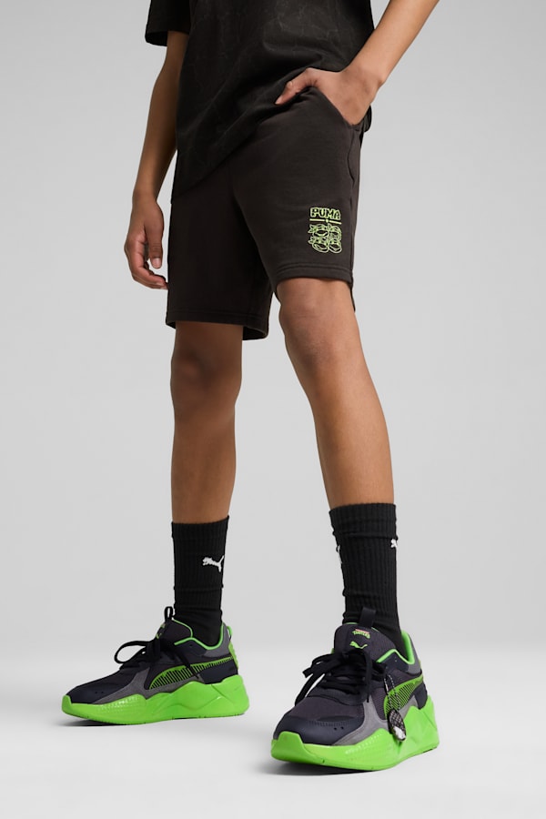 PUMA x TMNT Relaxed Shorts Youth, PUMA Black, extralarge-GBR