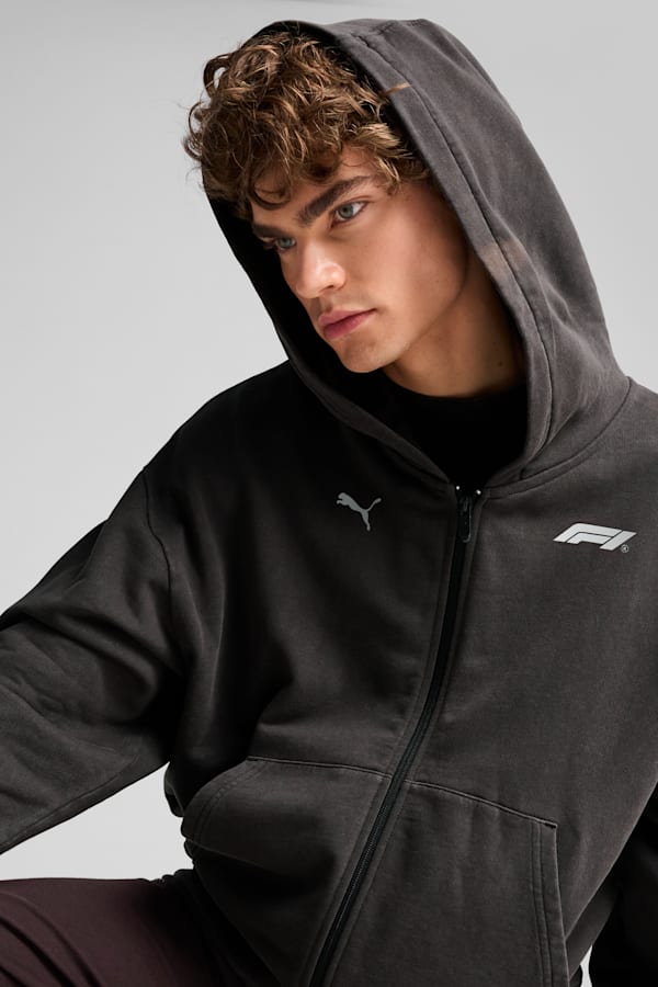 F1® Graphic Fullzip Hoodie Men, PUMA Black, extralarge