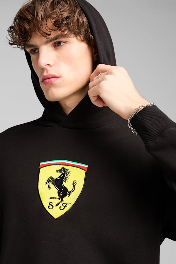 Scuderia Ferrari HP Race Big Shield Hoodie Men, PUMA Black, extralarge