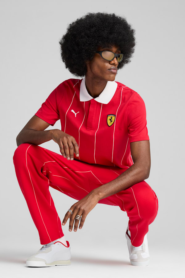 Scuderia Ferrari HP Race Premium Polo Men, Rosso Corsa, extralarge