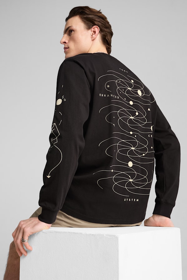 House Of Graphics Celerity Long Sleeve Top Men, PUMA Black, extralarge