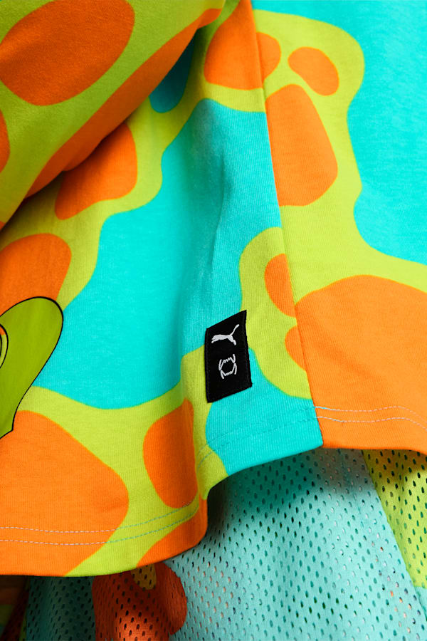 PUMA HOOPS x SCOOBY DOO Long Sleeve Top Men, Aquatic-Lime Smash-AOP, extralarge