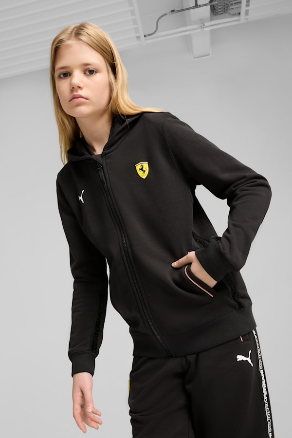 Scuderia Ferrari HP Race Hoodie Youth, PUMA Black, extralarge
