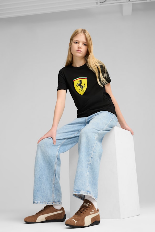 Scuderia Ferrari HP Race Colored Big Shield Tee Youth, PUMA Black, extralarge