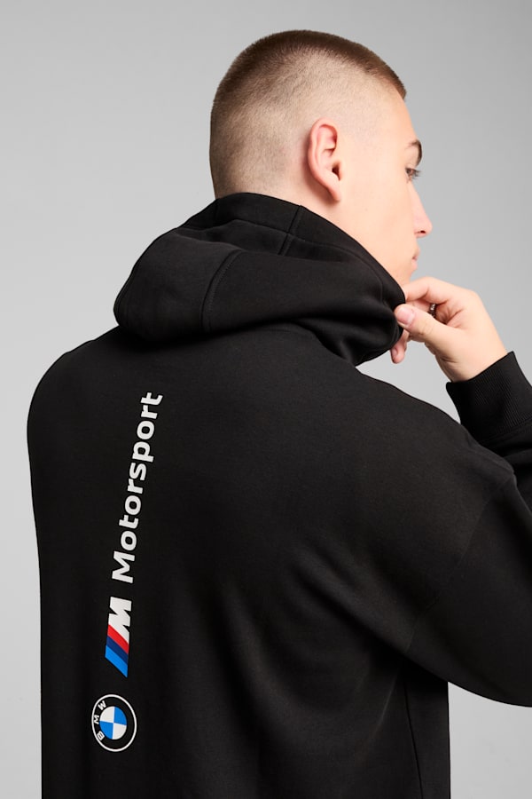 BMW M Motorsport Essentials+ Hooded Fleece Jacket Men, PUMA Black, extralarge