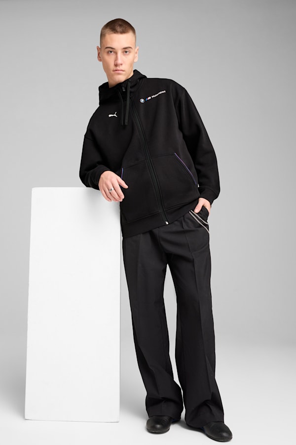 BMW M Motorsport Essentials+ Hooded Fleece Jacket Men, PUMA Black, extralarge