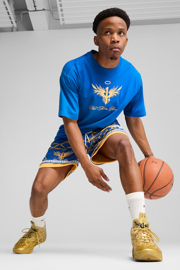 Melo Golden Basketball Tee Men, PUMA Team Royal, extralarge