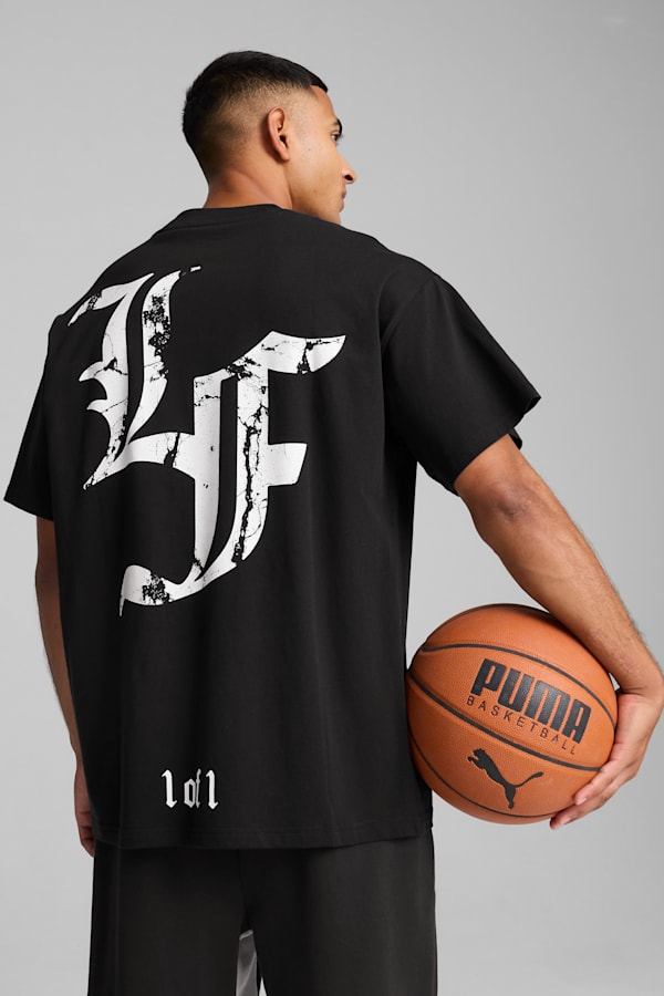 PUMA HOOPS x LAFRANCÉ Written in Chrome Tee Unisex, PUMA Black, extralarge