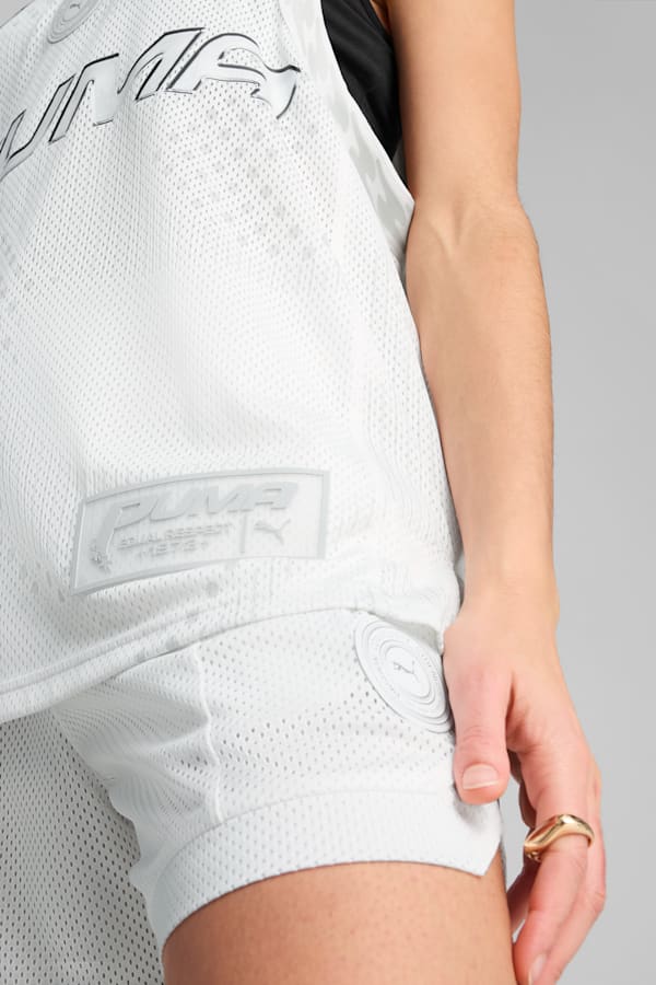 Jer-She Basketball Jersey Women, PUMA White-AOP, extralarge