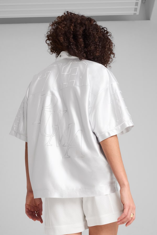 Jer-She Baseball-Inspired Jersey Women, Feather Gray, extralarge