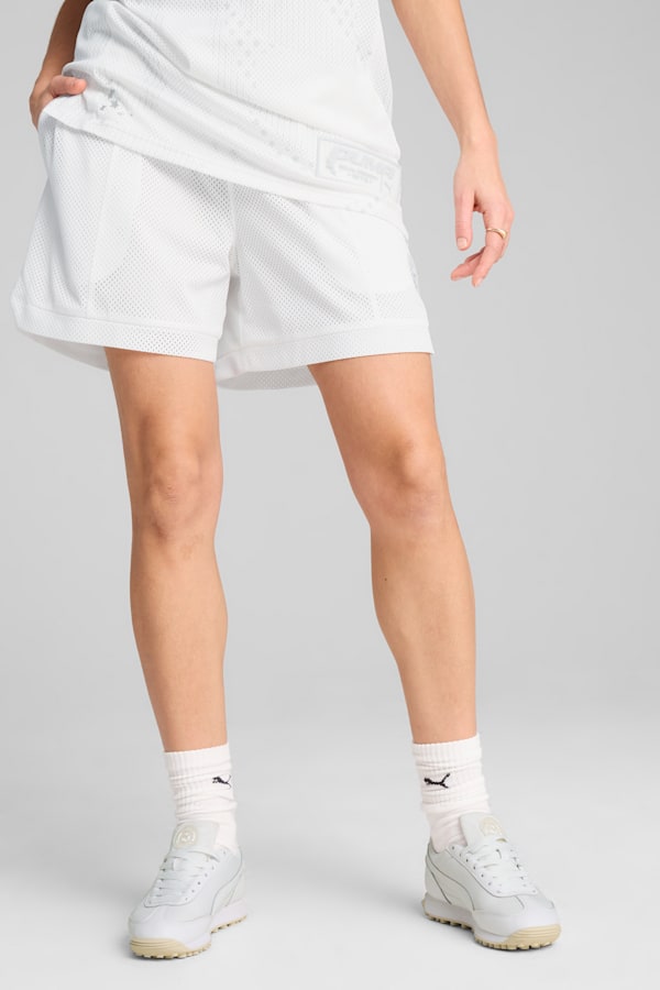 Jer-She Basketball Shorts Women, PUMA White, extralarge