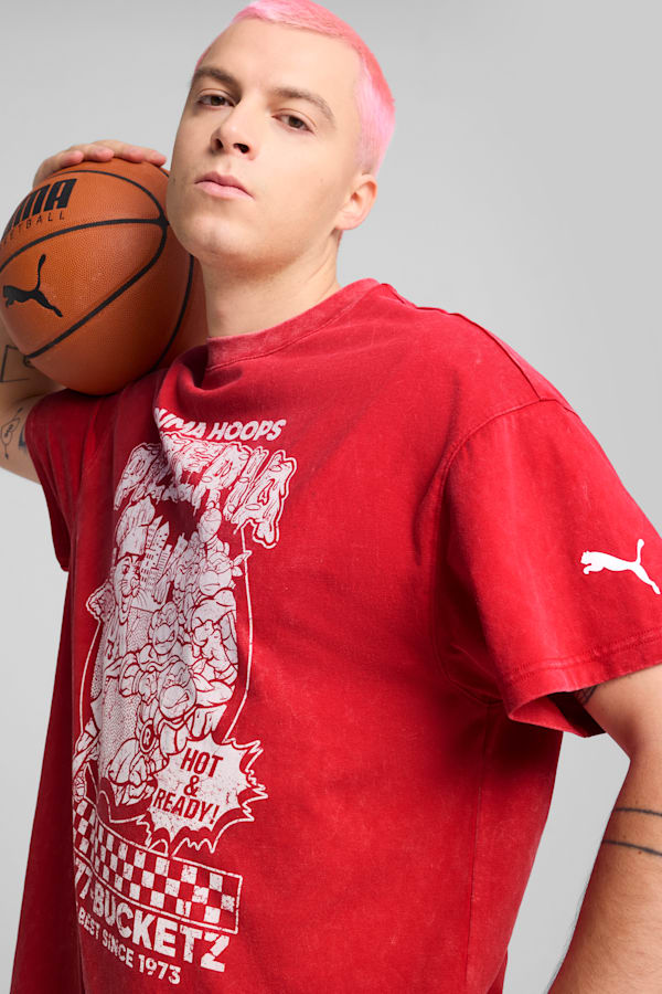 PUMA x TMNT Basketball Tee Men, For All Time Red, extralarge