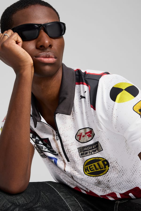 A$AP ROCKY x PUMA Team Zip Polo Men, PUMA White, extralarge