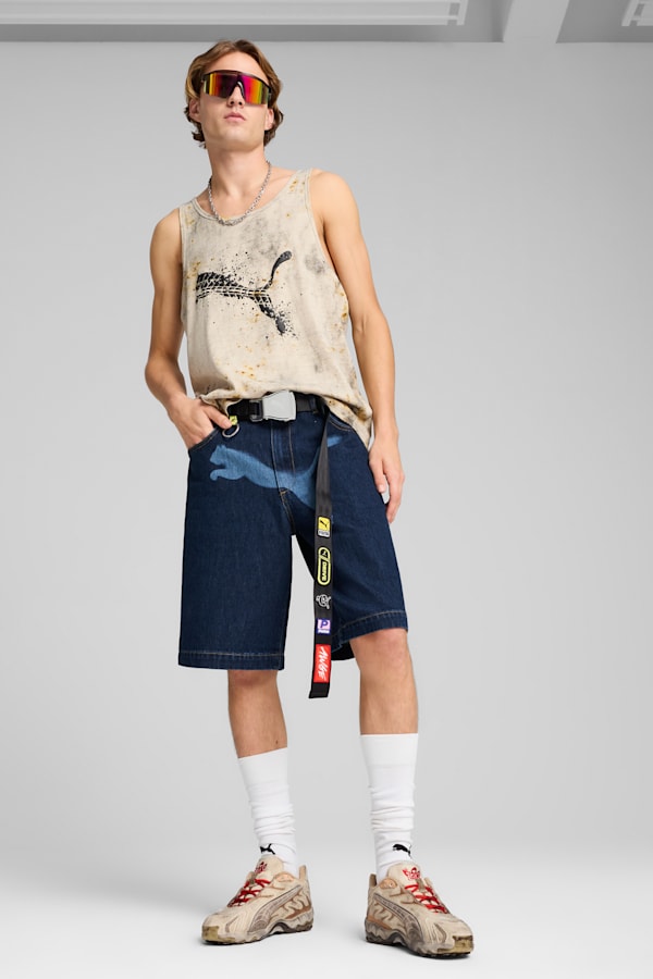A$AP ROCKY x PUMA Denim Shorts Men, Dark Denim, extralarge