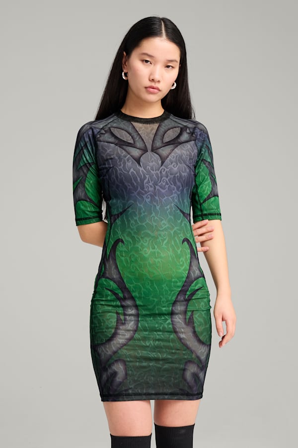 PUMA x ARIES Dress Women, Fluro Green Pes, extralarge
