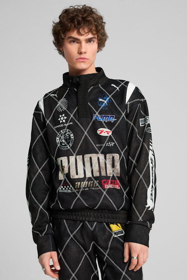 A$AP ROCKY x PUMA Distressed Sweatshirt Unisex, PUMA Black, extralarge