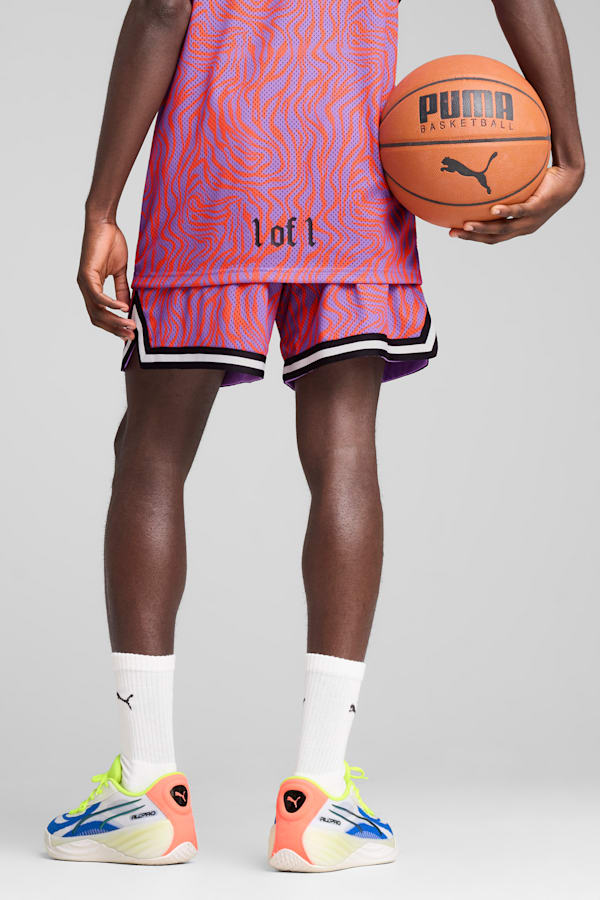 Melo x Neymar Jr Basketball Shorts Men, Soft Violet-AOP, extralarge