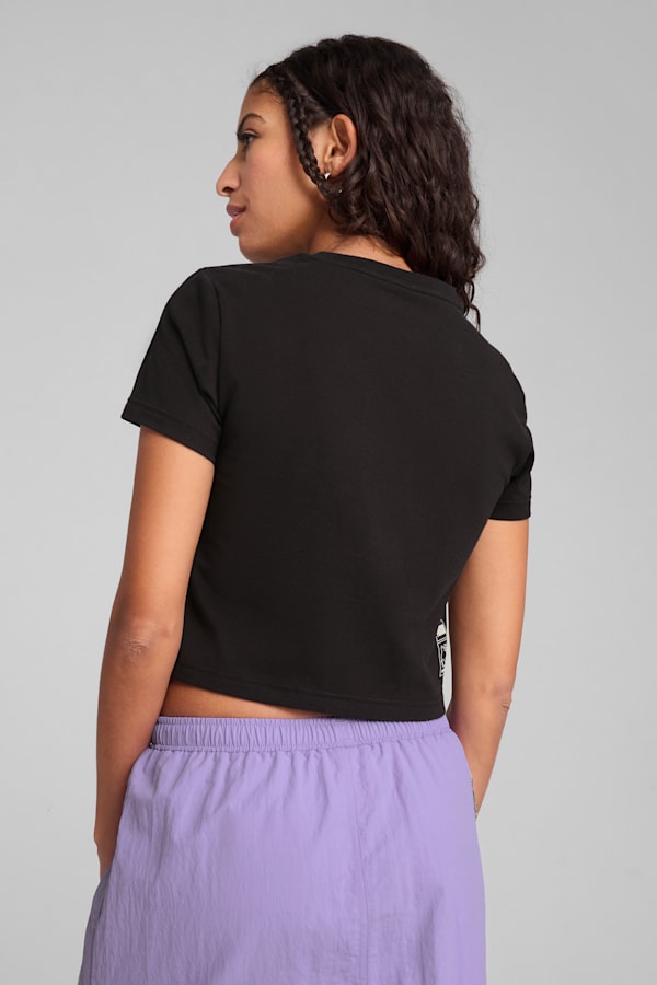 PUMA x HELLO KITTY AND FRIENDS Graphic Baby Tee Women, PUMA Black, extralarge-GBR