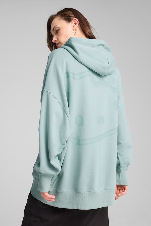 PUMA x HELLO KITTY AND FRIENDS Graphic Oversized Hoodie Women, Modern Mint, extralarge-GBR