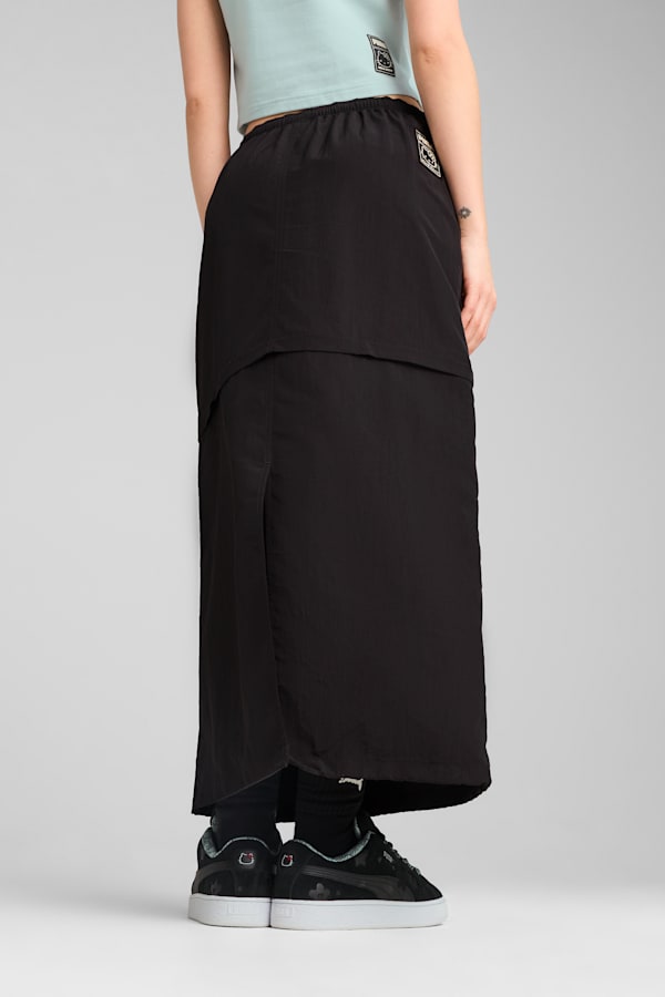 PUMA x HELLO KITTY AND FRIENDS Woven Maxi Skirt Women, PUMA Black, extralarge-GBR