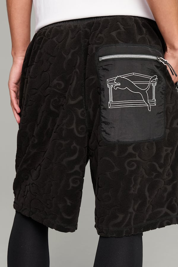 PUMA x ARIES Towelling Shorts Unisex, PUMA Black, extralarge