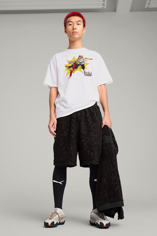 PUMA x ARIES Towelling Shorts Unisex, PUMA Black, extralarge