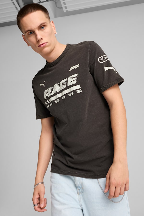 F1® Graphic Ringer Tee Men, PUMA Black, extralarge
