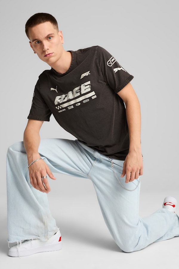 F1® Graphic Ringer Tee Men, PUMA Black, extralarge