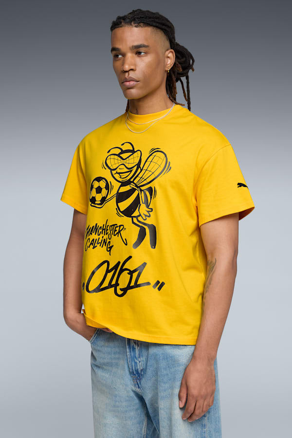 PUMA HOOPS x MANCHESTER CITY Basketball Tee Men, Yellow Sizzle, extralarge-GBR