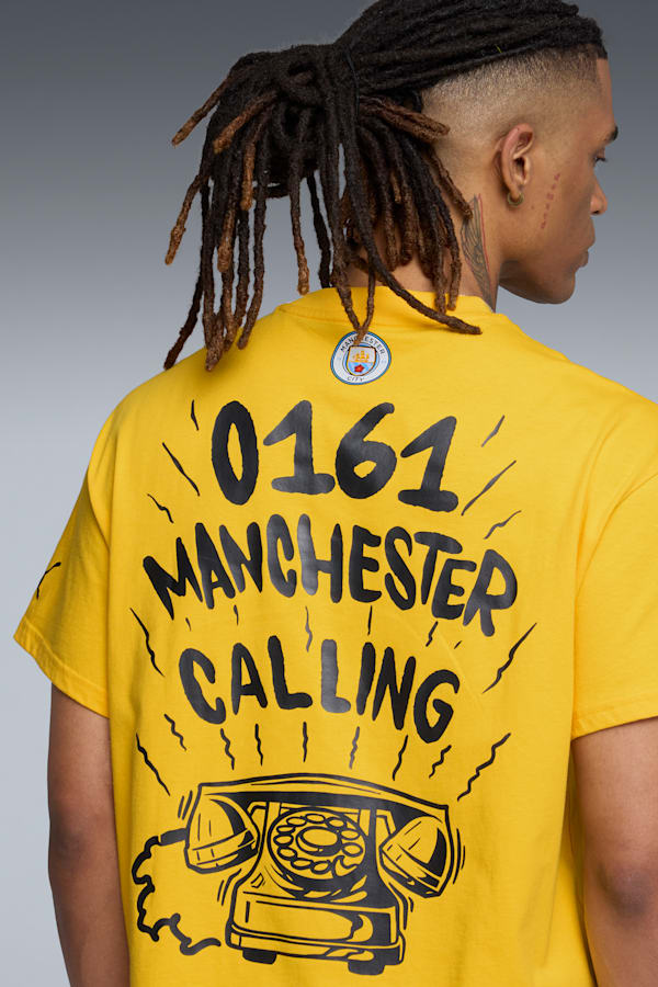 PUMA HOOPS x MANCHESTER CITY Basketball Tee Men, Yellow Sizzle, extralarge-GBR